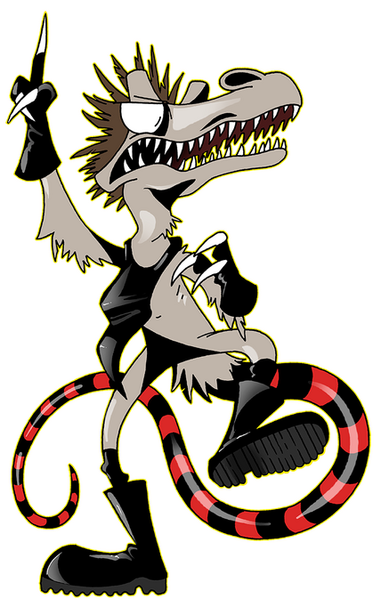 Reby is a gothic Velociraptor. He have suffered in Brusk's claws in the past. He vowed revenge, and uses Vodk to try to humiliate him.