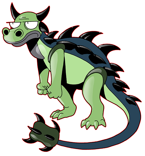 Kylu is an angry Ankylosaurus. He is married with Abigal and have Dusky as son.