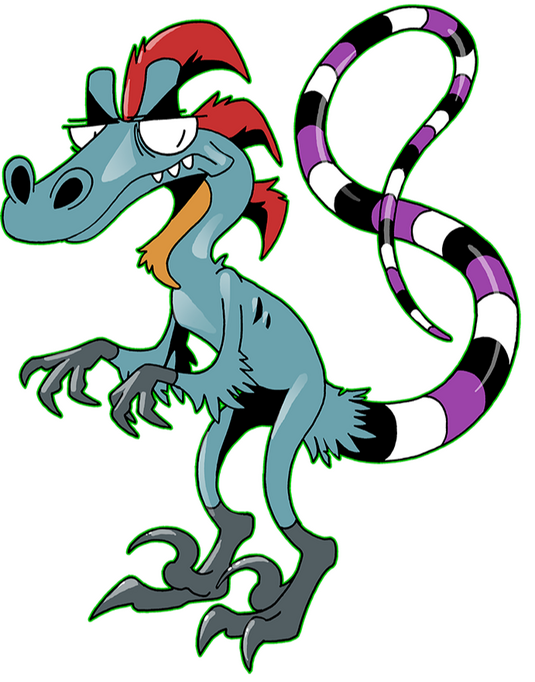 At School, Fercus the Velociraptor, changes his color and from shy goes to a psychotic behavior.