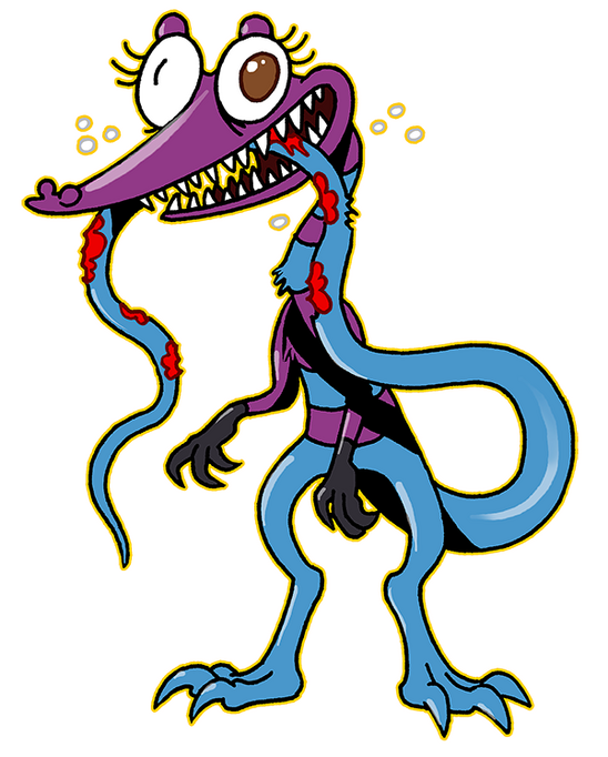 Compina is a hyperative and very social Compsognathus. She is one of the smallest of the class and her tail is all bitten by herself.