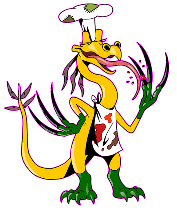 Nyxon is a Therizinosaurus and one of the cooks from the School. He is grumpy and his food is only the remains of the students.