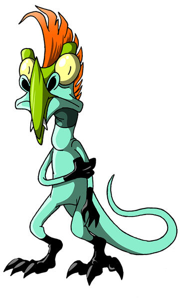 Egthor once have scalies on it&#39;s body and only feathers on it&#39;s head.