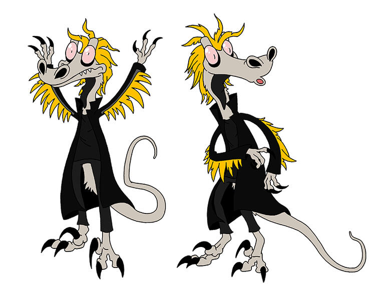 Studies of Vodk&#39;s feathers on his trenchcoat. A discarded idea.