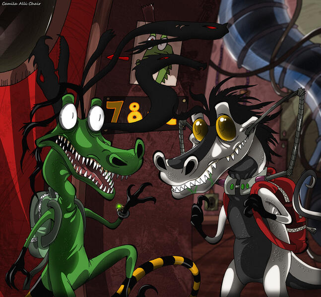 The shadows are leaving Fercus body. Concept for the episode &quot;The Secret of the Shadows&quot;.